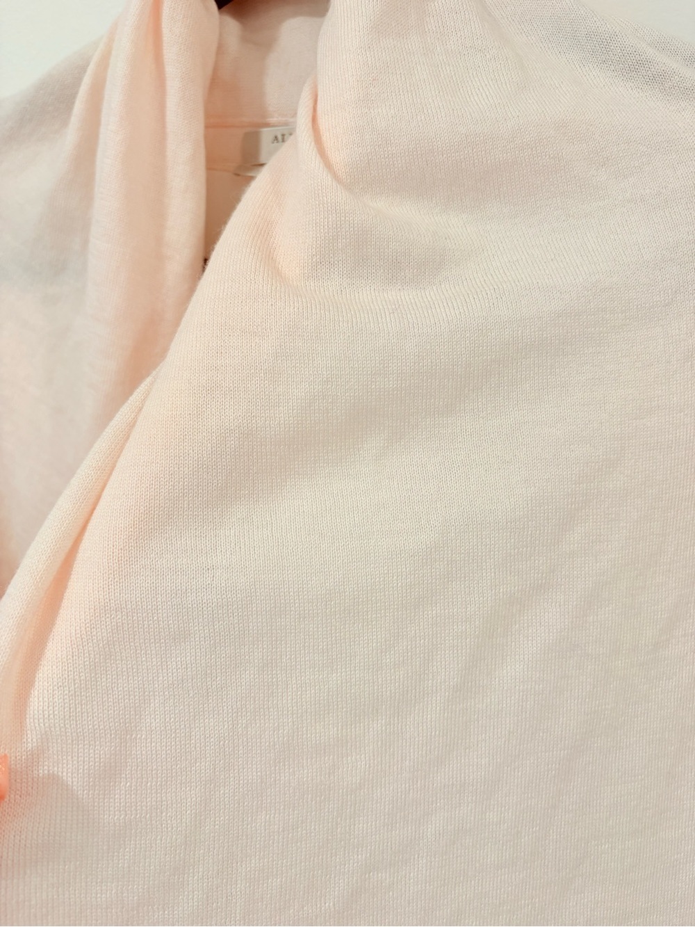 AllSaints Ires Woven Merino Wool Waterfall Cardigan | Blush Pink | Medium - Picture 6 of 11